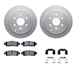 WDWH1-48027 Rear Brake Disc and Pad Kit, Coated, Plain Surface, 343 mm, Ceramic, R1 GEO-Carbon Rotors with Ceramic Pads Series