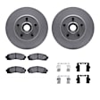 2005 Mazda B2300 - Front Brake Disc and Pad Kit, Plain Surface, Ceramic, 9 in. Rear Drums; 10 in. Rear Drums, 2.3L 4Cyl, R1 GEO-Carbon Rotors with Ceramic Pads Series