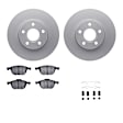 WDWH1-54079 Front Brake Disc and Pad Kit, Coated, Plain Surface, 277 mm, Ceramic, R1 GEO-Carbon Rotors with Ceramic Pads Series
