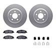 WDWH1-54112 Front Brake Disc and Pad Kit, Coated, Plain Surface, 330 mm, Ceramic, R1 GEO-Carbon Rotors with Ceramic Pads Series