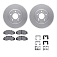 WDWH1-58002 Front Brake Disc and Pad Kit, Coated, Plain Surface, 297 mm, Ceramic, R1 GEO-Carbon Rotors with Ceramic Pads Series