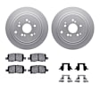 WDWH1-59033 Rear Brake Disc and Pad Kit, Coated, Plain Surface, 330 mm, Ceramic, R1 GEO-Carbon Rotors with Ceramic Pads Series