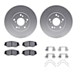 WDWH1-59036 Front Brake Disc and Pad Kit, Coated, Plain Surface, 292 mm, Ceramic, R1 GEO-Carbon Rotors with Ceramic Pads Series