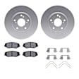WDWH1-59037 Front Brake Disc and Pad Kit, Coated, Plain Surface, 282 mm, Ceramic, R1 GEO-Carbon Rotors with Ceramic Pads Series