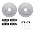 WDWH1-59039 Front Brake Disc and Pad Kit, Coated, Plain Surface, 310 mm, Ceramic, FWD, R1 GEO-Carbon Rotors with Ceramic Pads Series