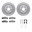 WDWH1-59071 Front Brake Disc and Pad Kit, Coated, Plain Surface, 330 mm, Ceramic, R1 GEO-Carbon Rotors with Ceramic Pads Series