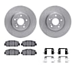 WDWH1-59080 Front Brake Disc and Pad Kit, Coated, Plain Surface, 318 mm, Ceramic, R1 GEO-Carbon Rotors with Ceramic Pads Series