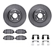 WDWH1-59080 Front Brake Disc and Pad Kit, Coated, Plain Surface, 318 mm, Ceramic, R1 GEO-Carbon Rotors with Ceramic Pads Series