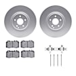 WDWH1-63032 Front Brake Disc and Pad Kit, Coated, Plain Surface, 345 mm, Ceramic, R1 GEO-Carbon Rotors with Ceramic Pads Series