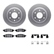 WDWH1-67049 Front Brake Disc and Pad Kit, Coated, Plain Surface, 320 mm, Ceramic, R1 GEO-Carbon Rotors with Ceramic Pads Series