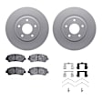 WDWH1-67052 Front Brake Disc and Pad Kit, Coated, Plain Surface, 295 mm, Ceramic, R1 GEO-Carbon Rotors with Ceramic Pads Series