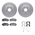 WDWH1-67053 Front Brake Disc and Pad Kit, Coated, Plain Surface, 320 mm, Ceramic, R1 GEO-Carbon Rotors with Ceramic Pads Series