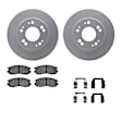 WDWH1-72007 Front Brake Disc and Pad Kit, Coated, Plain Surface, 267 mm, Ceramic, R1 GEO-Carbon Rotors with Ceramic Pads Series