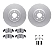 WDWH1-73036 Front Brake Disc and Pad Kit, Coated, Plain Surface, 330 mm, Ceramic, R1 GEO-Carbon Rotors with Ceramic Pads Series