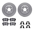 WDWH1-73040 Rear Brake Disc and Pad Kit, Coated, Plain Surface, 300 mm, Ceramic, R1 GEO-Carbon Rotors with Ceramic Pads Series