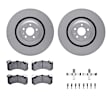 WDWH1-73047 Front Brake Disc and Pad Kit, Coated, Plain Surface, 399 mm, Ceramic, R1 GEO-Carbon Rotors with Ceramic Pads Series