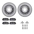 WDWH1-73053 Front Brake Disc and Pad Kit, Coated, Plain Surface, 375 mm, Ceramic, R1 GEO-Carbon Rotors with Ceramic Pads Series