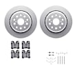 WDWH1-75021 Rear Brake Disc and Pad Kit, Coated, Plain Surface, 328 mm, Ceramic, R1 GEO-Carbon Rotors with Ceramic Pads Series