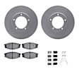 WDWH1-76002 Front Brake Disc and Pad Kit, Coated, Plain Surface, 257 mm, Ceramic, RWD, R1 GEO-Carbon Rotors with Ceramic Pads Series
