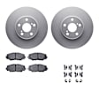 WDWH1-76067 Front Brake Disc and Pad Kit, Coated, Plain Surface, 274 mm, Ceramic, R1 GEO-Carbon Rotors with Ceramic Pads Series