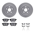 WDWH1-76081 Rear Brake Disc and Pad Kit, Coated, Plain Surface, 259 mm, Ceramic, R1 GEO-Carbon Rotors with Ceramic Pads Series