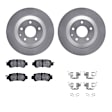 WDWH1-80034 Rear Brake Disc and Pad Kit, Coated, Plain Surface, 390 mm, Ceramic, R1 GEO-Carbon Rotors with Ceramic Pads Series