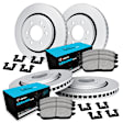 WDWH2-48033 Front and Rear Brake Disc and Pad Kit, Coated, Plain Surface, Front - 320 mm, Rear - 330 mm, Ceramic, R1 GEO-Carbon Rotors with Ceramic Pads Series