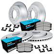 WDWH2-67031 Front and Rear Brake Disc and Pad Kit, Coated, Plain Surface, 330 mm, Ceramic, R1 GEO-Carbon Rotors with Ceramic Pads Series