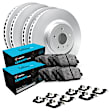 WDWH2-74035 Front and Rear Brake Disc and Pad Kit, Coated, Plain Surface, Front - 381 mm, Rear - 310 mm, Ceramic, R1 GEO-Carbon Rotors with Ceramic Pads Series