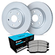 WDWN1-63009 Front Brake Disc and Pad Kit, Plain Surface Ceramic R1 GEO-Carbon Rotors with Ceramic Pads Series