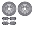 WDWN1-73006 Rear Brake Disc and Pad Kit, Coated, Plain Surface, 356 mm, Ceramic, R1 GEO-Carbon Rotors with Ceramic Pads Series