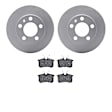 WDWN1-74005 Rear Brake Disc and Pad Kit, Coated, Plain Surface, 267 mm, Ceramic, R1 GEO-Carbon Rotors with Ceramic Pads Series