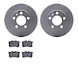 WDWN1-74005 Rear Brake Disc and Pad Kit, Coated, Plain Surface, 267 mm, Ceramic, R1 GEO-Carbon Rotors with Ceramic Pads Series