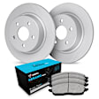 WDWN1-74005 Rear Brake Disc and Pad Kit, Coated, Plain Surface, 267 mm, Ceramic, R1 GEO-Carbon Rotors with Ceramic Pads Series