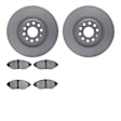 WDWN1-74013 Front Brake Disc and Pad Kit, Coated, Plain Surface, 340 mm, Ceramic, R1 GEO-Carbon Rotors with Ceramic Pads Series