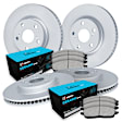 WDWN2-45007 Front and Rear Brake Disc and Pad Kit, Coated, Plain Surface, Front - 356 mm, Rear - 315 mm, Ceramic, R1 GEO-Carbon Rotors with Ceramic Pads Series