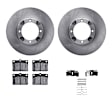 WFWH1-03001 Front Brake Disc and Pad Kit, Plain Surface, 267 mm, Ceramic, R1 eLINE Silver Rotors with Ceramic Pads Series