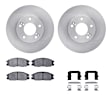WFWH1-03022 Front Brake Disc and Pad Kit, Plain Surface, 279 mm, Ceramic, R1 eLINE Silver Rotors with Ceramic Pads Series