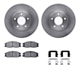 WFWH1-03023 Front Brake Disc and Pad Kit, Plain Surface, 305 mm, Ceramic, R1 eLINE Silver Rotors with Ceramic Pads Series