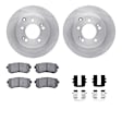 WFWH1-03037 Rear Brake Disc and Pad Kit, Plain Surface, 305 mm, Ceramic, R1 eLINE Silver Rotors with Ceramic Pads Series