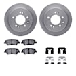 WFWH1-03055 Rear Brake Disc and Pad Kit, Plain Surface, 274 mm, Ceramic
