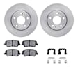 WFWH1-03068 Front Brake Disc and Pad Kit, Plain Surface, 279 mm, Ceramic, R1 eLINE Silver Rotors with Ceramic Pads Series