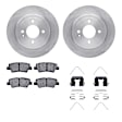 WFWH1-03081 Rear Brake Disc and Pad Kit, Plain Surface, 262 mm, Ceramic, R1 eLINE Silver Rotors with Ceramic Pads Series