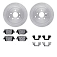WFWH1-11020 Rear Brake Disc and Pad Kit, Plain Surface, 302 mm, Ceramic, R1 eLINE Silver Rotors with Ceramic Pads Series