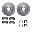 WFWH1-13012 Front Brake Disc and Pad Kit, Plain Surface, 279 mm, Ceramic, R1 eLINE Silver Rotors with Ceramic Pads Series