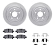 WFWH1-13024 Rear Brake Disc and Pad Kit, Plain Surface, 279 mm, Ceramic, R1 eLINE Silver Rotors with Ceramic Pads Series
