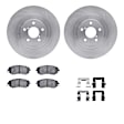 WFWH1-13051 Front Brake Disc and Pad Kit, Plain Surface, 305 mm, Ceramic, R1 eLINE Silver Rotors with Ceramic Pads Series