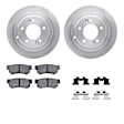 WFWH1-21008 Rear Brake Disc and Pad Kit, Plain Surface, 305 mm, Ceramic, R1 eLINE Silver Rotors with Ceramic Pads Series