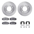 WFWH1-21011 Front Brake Disc and Pad Kit, Plain Surface, 315 mm, Ceramic, R1 eLINE Silver Rotors with Ceramic Pads Series