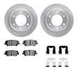 WFWH1-21040 Rear Brake Disc and Pad Kit, Plain Surface, 305 mm, Ceramic, R1 eLINE Silver Rotors with Ceramic Pads Series